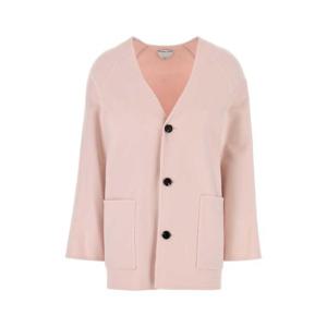 BOTTEGA VENETA Pastel pink wool blend cardigan 836337V3OO0 5974
