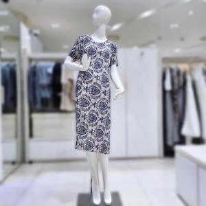 [밸리걸] 앤틱 패턴 플리츠 롱 원피스 216780