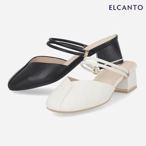 엘칸토  (LCWO76U413) 여성 양가죽 베이직 투웨이 뮬 슬링백 4cm