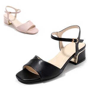 [세라] 여성 데일리 컴포트 샌들 C23S417 블랙 스킨 4CM