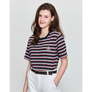 헤지스 여성  반소매 스트라이트 티셔츠 네이비 HSTS5BL52N2