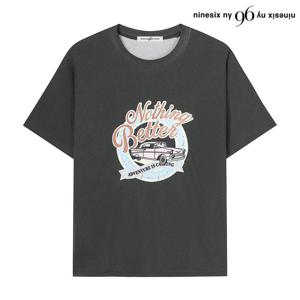 [나인식스뉴욕(영캐릭터)]프린팅 라운드넥 반팔 티셔츠 (NP2LW020L0)