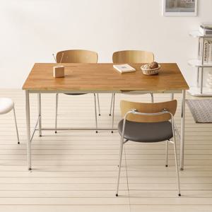 프리힐 LPM 천연 원목 테이블 4인 식탁 카페 업소용 사각 1200x750