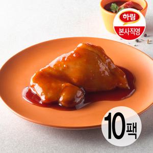 하림이닭 소스 잘 먹은 닭다리살 양념치킨맛 100g 10팩