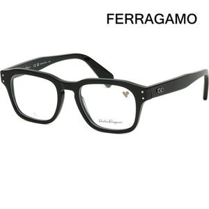 페라가모 안경테 SF2958 001 명품 사각 블랙 뿔테 패션