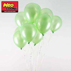 네오텍스 25cm 펄 라이트그린 라운드 풍선 100개입