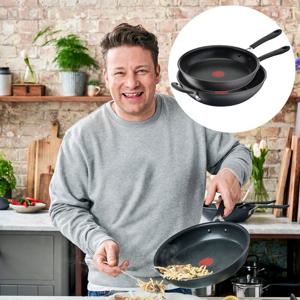 [테팔(가전)]제이미 올리버 퀵앤이지 HA 하드아노다이징 2종 프라이팬 28cm+볶음팬 30cm