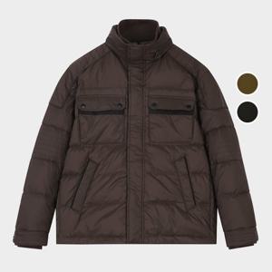 [버커루]남성 나일론 아웃포켓 하이넥 다운 B234DW410P