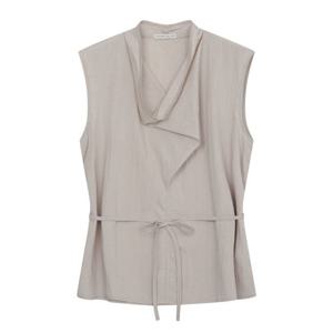 [르샵]25l2l25wbl920셋업 옵션 끈밸트 카울넥 민소매 블라우스