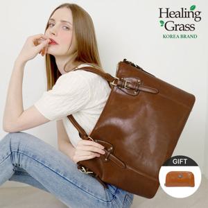 [선물증정] 힐링그래스 2way 고급 비건가죽 토트백 숄더 크로스백 빅사이즈 HGSG2942