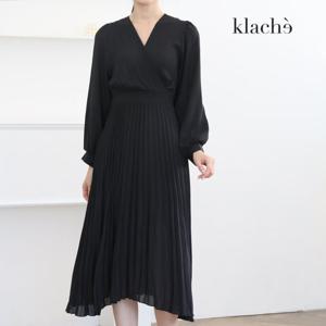 [클라셰]KLACHE (77까지)브이랩플리츠원피스_CB2FOP059A