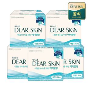 디어스킨 에어쿨링 여름 생리대 대형 14P x 5팩