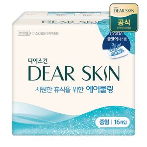 디어스킨 에어쿨링 여름 생리대 중형 16P x 1팩