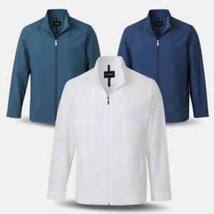 [아즈바이]남성 여름 쿨 무지 바람막이 신사 점퍼 BNSJP3 중년