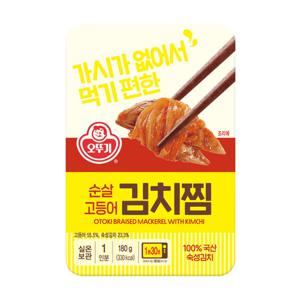 오뚜기 순살고등어 김치찜(렌지) 180g 12개