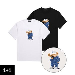 [밴웍스][2PACK] COMPORT BEAR  오버핏 반팔 티셔츠 (VNDTS211S)
