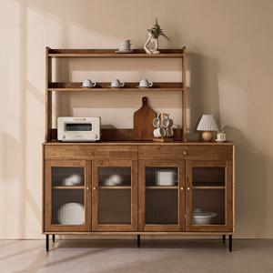 블리스데코 헨지 고무나무 1500 모루유리 서랍 주방수납장+1200 상부장 DLA160_C (착불)