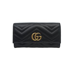 구찌 GG 마몽 마틀라세 장지갑 블랙 443436 DTD1T 1000