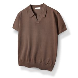 [해리슨][해리슨] 머슬 슬림핏 오픈카라 니트 반팔 HA-1049 WELF