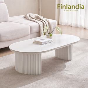핀란디아 리안 타원형 세라믹 템바보드 거실 소파 테이블