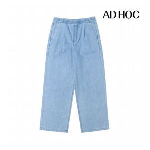 [애드호크]남성 데님 원턱 밴딩 와이드핏 팬츠(HZ4DP18)