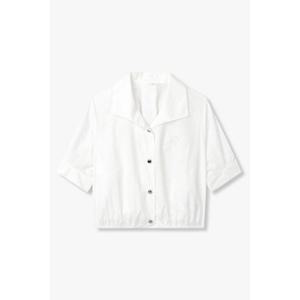 [지컷]로고 자수 오픈카라 셔츠(7255260101)