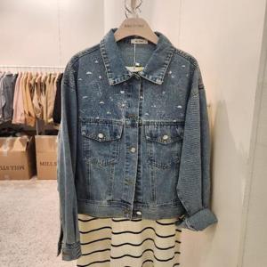 밀스튜디오 HC03 자수 진주포인트청자켓 LR4JKS107LB