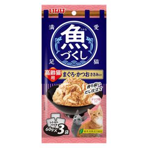 이나바 TCR-178 생선가득파우치 시니어용 참치&가다랑어&닭가슴살 60gx3p