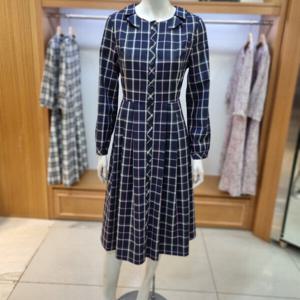 [앤디스클라인]A2NAO603A 핑크핀 체크 원피스