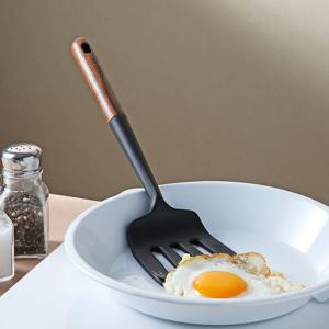 루노아 실리콘 망 뒤집개 우드핸들 전 부침개 조리 도구 이지실리