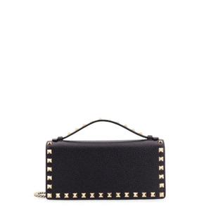 Valentino Garavani 락스터드 폴드오버 탑 클러치 백 6W2P0AK2VSH 0NO TP934455531