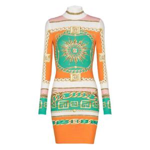 25 FW 발망 그래픽 프린트 바디콘 드레스 FF1R8840JK71 TP438211432