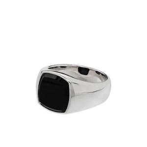 25 FW 톰 우드 셸비 폴리시드 오닉스 스털링 실버 링 R75SNBOM01S925 TP432482944