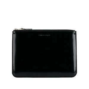 25 FW 꼼데가르송 데보스드 로고 가죽 클러치 SA5100MILAMINATOGOLDBLAC TP432291429