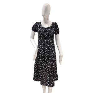 [파파야]리본넥 쉬폰 원피스(PNPROP038B)