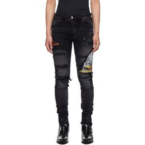 25 FW 아미리 남성 블랙 MA 시멘트 트래셔 스키니 진 252886M186013