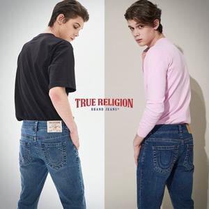 트루릴리전 23SS 봄 코튼 데님 팬츠 2종, 남성 (릴렉스 스트레이트핏)