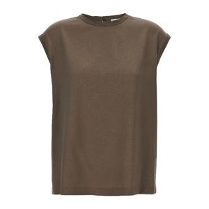 브루넬로쿠치넬리 모닐 새틴 슬리브리스 티셔츠 MPC59EH500 C39