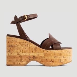 지안비토로씨 코르크 앤 가죽 플랫폼 샌들 G3248545SUG COKBRNA