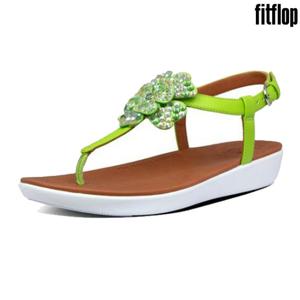핏플랍 Duocomff 티아코르사지샌들 라임그린 여성 신발 AT5-763