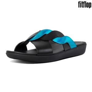 핏플랍 Duocomff  레이건로프슬라이드 올블랙 여성 신발 BL3-090