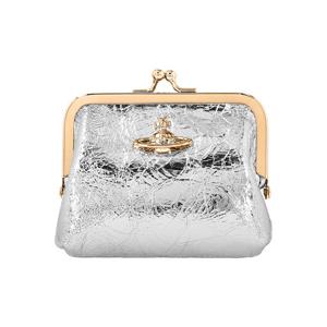 비비안웨스트우드 56010005W L00A7 Q401 메탈릭 크링클 프레임 펄스 미니 동전 카드지갑