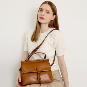 [선물증정] 힐링그래스 매듭 포인트 소가죽 핸드 토트백 크로스 2way HGSG2501