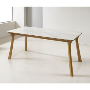 데코라인 라운지 6인용 고무나무 원목 세라믹 식탁 프레임 테이블 방문설치