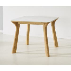 데코라인 라운지 2인용 고무나무 원목 세라믹 식탁 프레임 테이블 원룸 방문설치