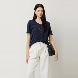 [시슬리] 에코 린넨 헤이니포일 포켓 티셔츠_SATS37531NY