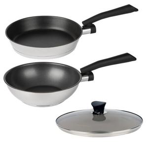 [알텐바흐]알텐바흐 뽀큐트 디펜더스 프라이팬 인덕션 스테인레스 후라이팬 24팬24웍24커버 세트