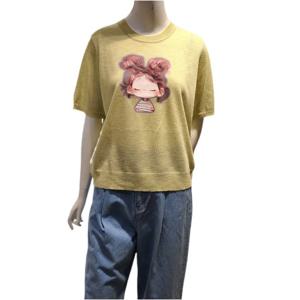 [숲]프린트 반팔 니트(SB5SKC21)