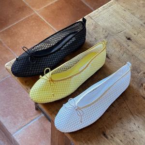 여성 3컬러 망사 리본 플랫 여름 단화 RJ-ap1309