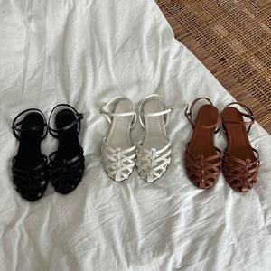 레트로 모던 짜임 3컬러 플랍 샌들 RJ-d3130